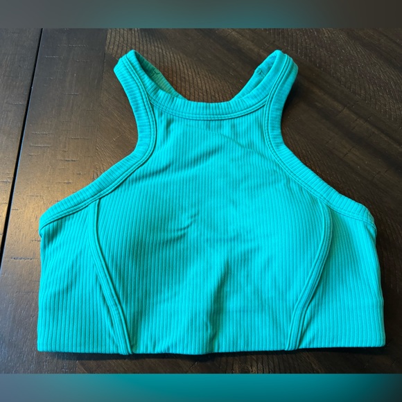 lululemon athletica Other - EUC Lululemon ribbed nulu high neck yoga bra size 6 Maldives green